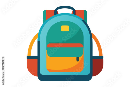 school backpack isolated on white background