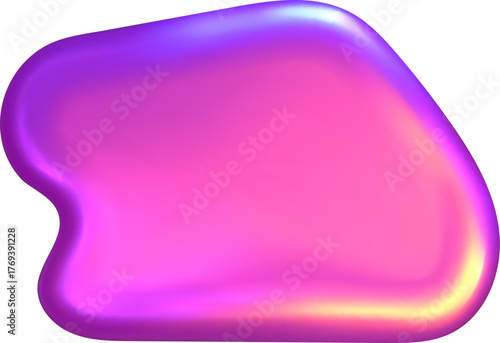 Abstract Y2K 3D blob with chrome gloss. Smooth metallic finish and soft liquid lines shape a shiny 3D chrome blob.