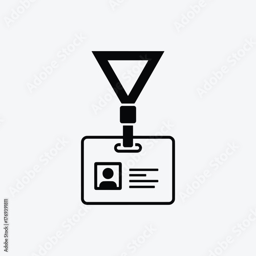  Vector Identity card icon on clean background