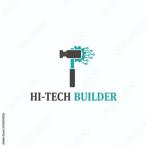 Hi-Tech Builder Circuit Hammer Logo