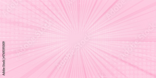 Abstract Pink rays background with halftone. Pop art comics book simple cartoon nice. good modern graphic wave light pattern frame illustrations vector