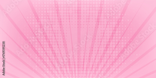Abstract Pink rays background with halftone. Pop art comics book simple cartoon nice. good modern graphic