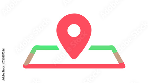 Find your way with this modern map pin icon, ideal for travel apps and location-based services, highlighting navigation and exploration adventures