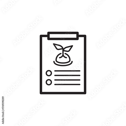 Environmental impact assessment icon symbolizing ecological project review, representing modern regulatory compliance, specialized environmental planning, comprehensive sustainability documentation.