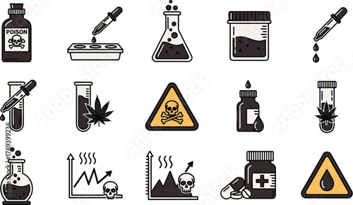 Dangerous Substances Analysis and Toxicology Testing in Laboratory Settings with Chemical Compounds, Illicit Drugs and Medical Research for Healthcare Industry Presentations, and Poison Control