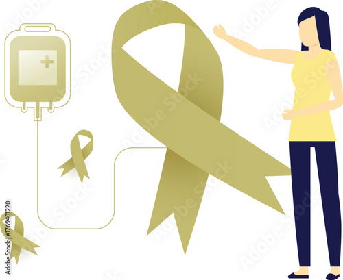 The girl is doing hiv testing.