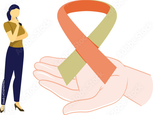 The girl is thinking about hive protection