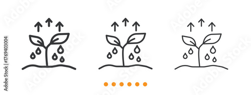 photosynthesis  icon. Thin line icon vector