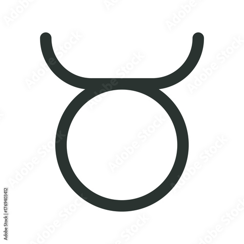 Taurus zodiac sign. Taurus vector astrological symbol with editable stroke