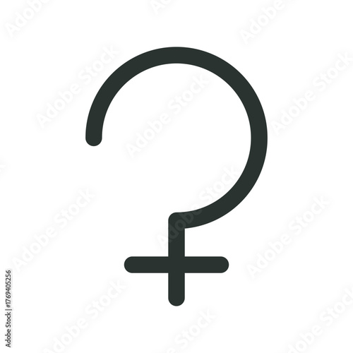 Ceres astrology symbol. Ceres asteroid vector sign with editable stroke