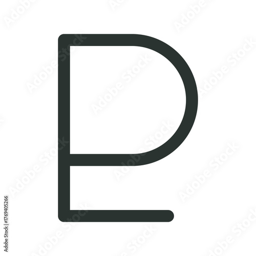 Pluto astrological sign. Pluto planet vector sign with editable stroke