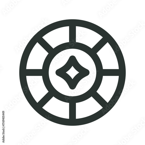 Astrology outline icon. Natal chart vector icon with editable stroke