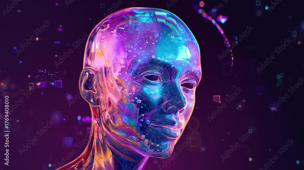 Concept visualization of artificial intelligence in the form of a ...