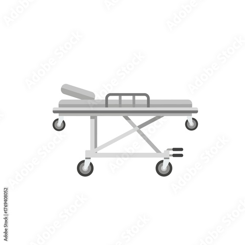 Hospital Gurney Vector Illustration on White Background