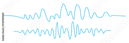 Sound line wave music audio icon one art voice continuous hand. Wave podcast line sound soundwave noise sketch drawn drawing doodle outline recording frequency vocal waveform microphone background