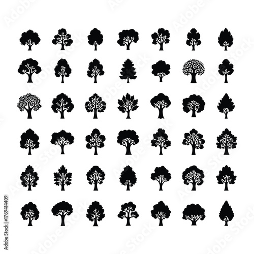Collection of various tree icons