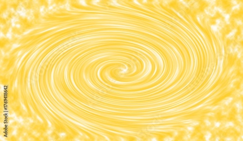 Abstract swirling yellow and white pattern with subtle bokeh effect and soft light