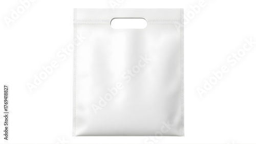 White non woven bag mockup eco friendly reusable shopping tote blank template for branding and design on transparent background