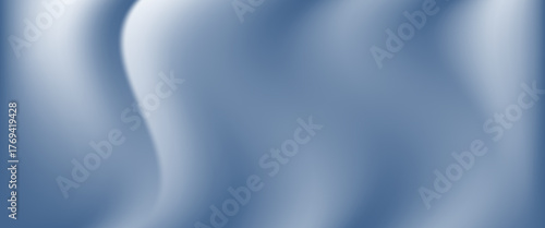 Abstract blue white luxury fabric wave background with copy space. Smooth liquid wave. Elegant shiny silk satin texture. Suit for wallpaper, cover, header, desktop, web, flyer. Vector illustration