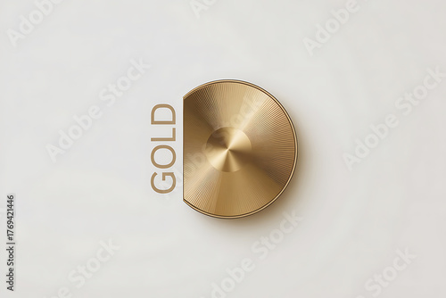 Golden circular object with 