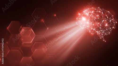 Abstract illustration of glowing brain and network connections representing artificial intelligence
