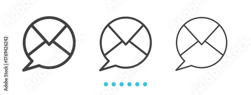 Tableau sur toile Bubble massage icon. Thin line icon vector