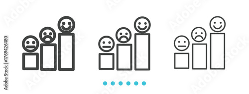 Bad feedback icon. Thin line icon vector