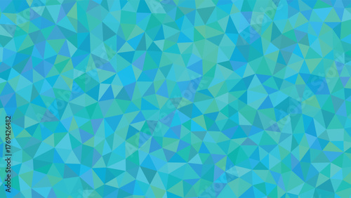 Cool Blue Green Geometric Triangle Background Seamless Vector Illustration Design