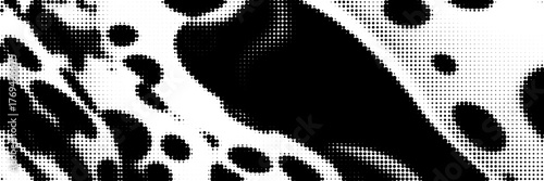 Halftone gradient. Dotted gradient, smooth dots spraying and halftones dot background seamless horizontal geometric pattern vector template set