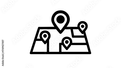 Map with location pins