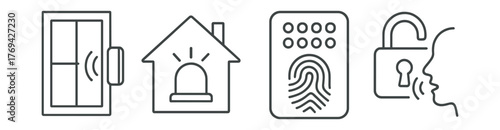 House, a door, a keypad, and a lock