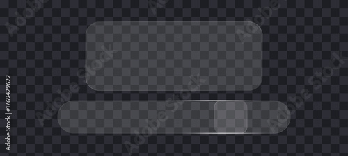 Modern glassmorphism background design with transparent frosted glass effect and soft glowing rectangular. Perfect for futuristic UI, web design, and digital interface templates.