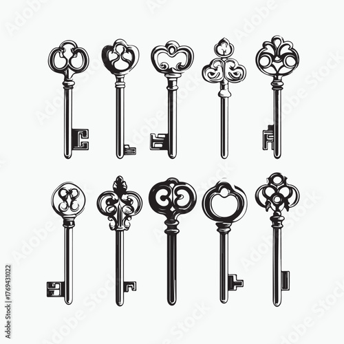 set of vintage keys