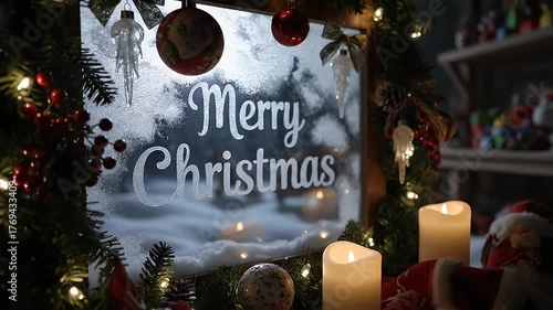 Christmas scene with decorations