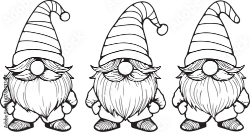 Three wise men cartoon illustration set for coloring book drawing featuring funny animal face and toy dog cat for children's Christmas holiday art