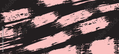 Seamless pattern brush strokes texture with scattered tiny dots. Mascara brush strokes seamless pattern. Art on canvas. Pink cosmetic background. Brow bar design. Vector illustration