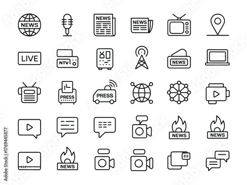 business and finance icon set for web and mobile design