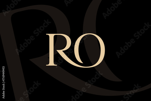 RO or OR letter logo icon design. Classic style luxury initials monogram.