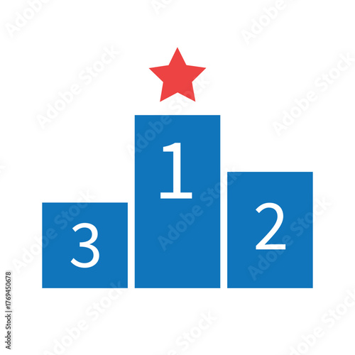 Podium icon vector, winner podium icon vector in trendy flat style illustration isolated on white background.