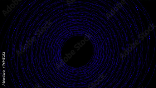Modern dark blue and black radial pattern.
Hypnotic glowing blue circles on a dark backdrop.