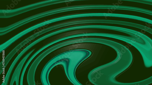 Luxurious dark fluid motion digital art texture.
Abstract pattern with intense dark green liquid lines.
