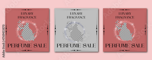 luxary fregnance perfumes social media post template design