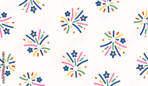 Fireworks seamless pattern background design