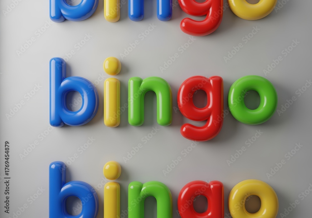 Fototapeta premium Bingo letters fridge magnets