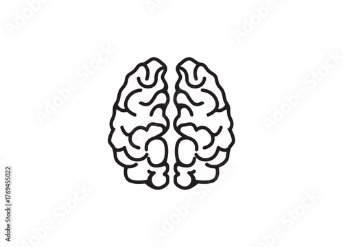 Brain Thinking Idea Mind Vector Illustration. Abstract Thought Process Design Concept