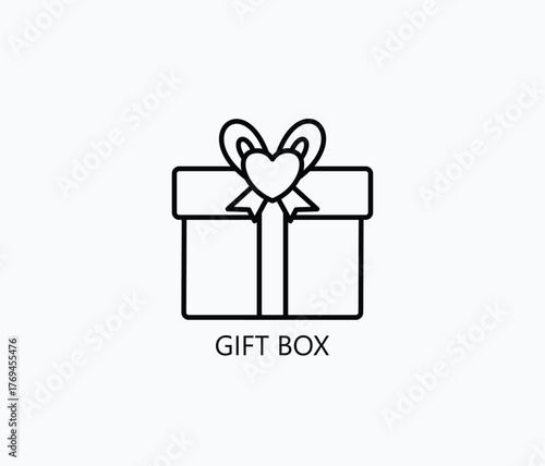 Gift Box Icon Or Logo Isolated Vector Illustration