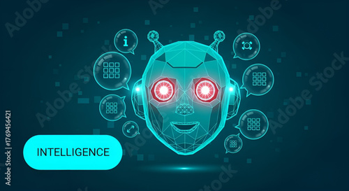 Ai robot intelligence automation technology digital transformation face