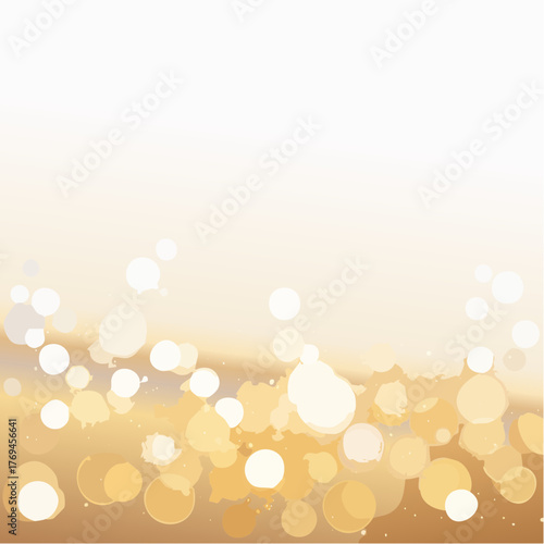 Goldenes Bokeh auf weißem Hintergrund