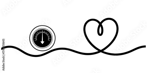 Minimalist continuous one line drawing depicting a person holding a bicycle overhead in a dynamic pose vector