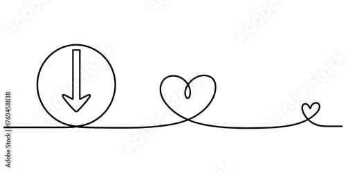 Continuous one line drawing of a person bending over and tying a bag vector